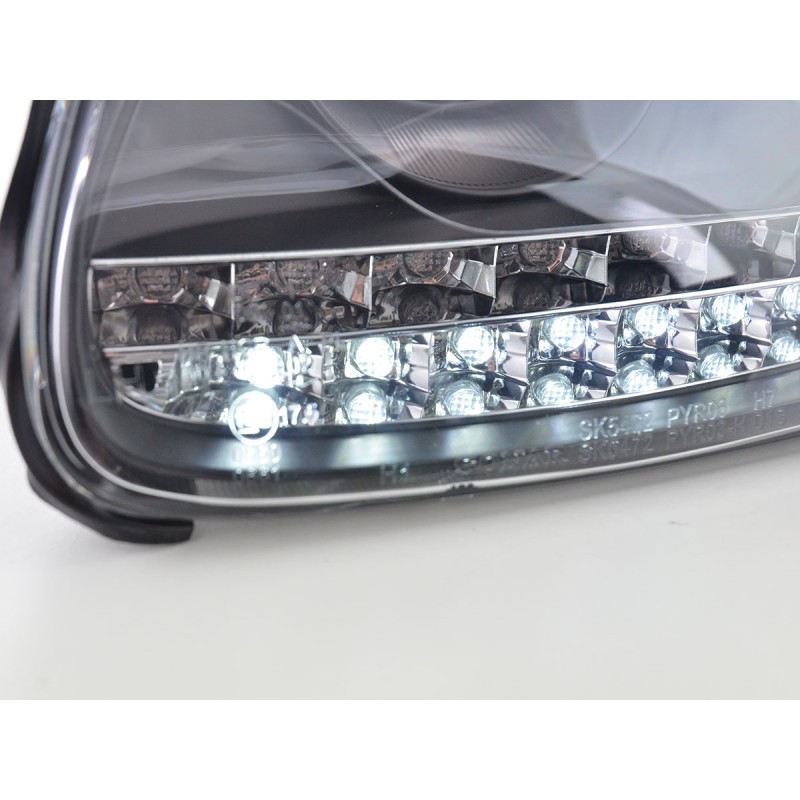 Phare Daylight LED DRL look Porsche Cayenne 03-07 noir