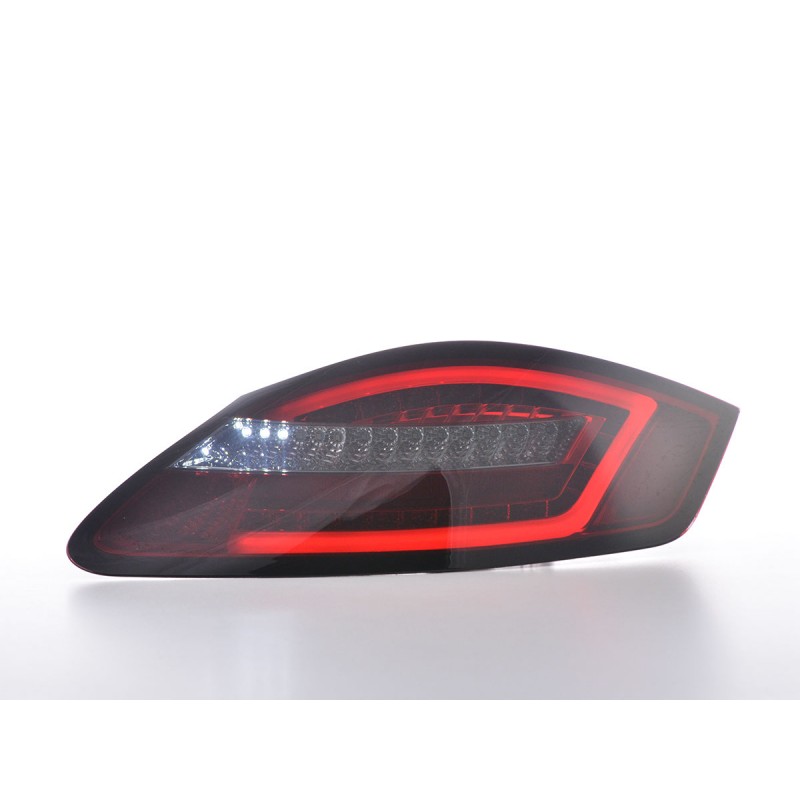 Feux arrière LED Lightbar Porsche Boxster type 987 04-09 rouge / fumé