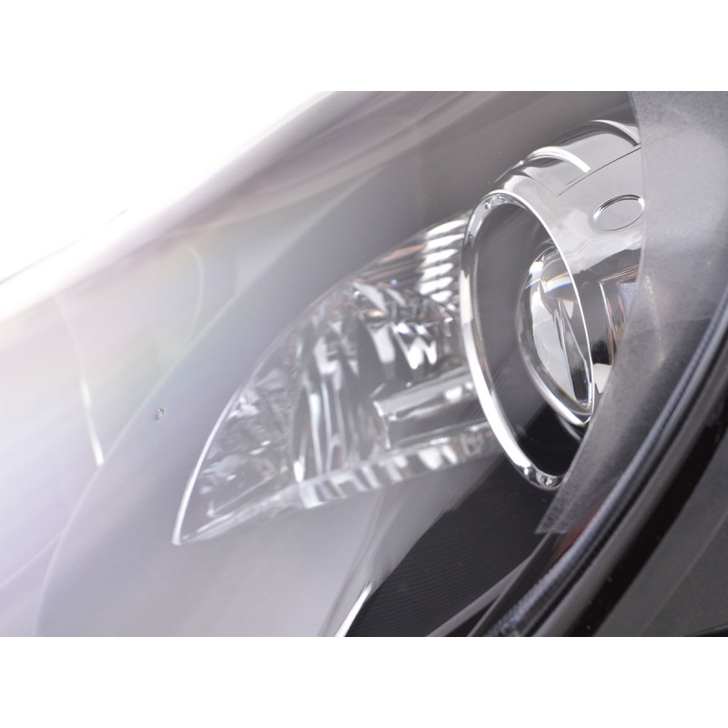 Phare avant Xenon Daylight LED DRL look Porsche Cayenne 03-07 noir