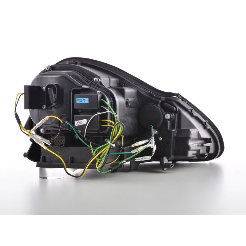 Phare avant Xenon Daylight LED DRL look Porsche Cayenne 03-07 noir