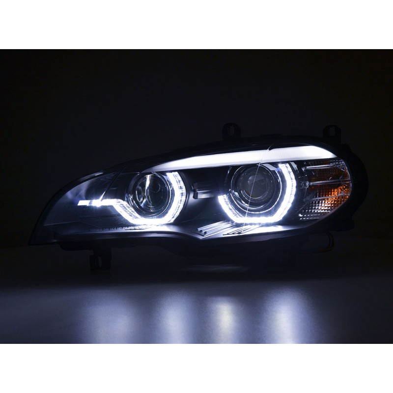 Phare DROIT Xenon Daylight LED feux de jour BMW X5 E70 06-10 noir