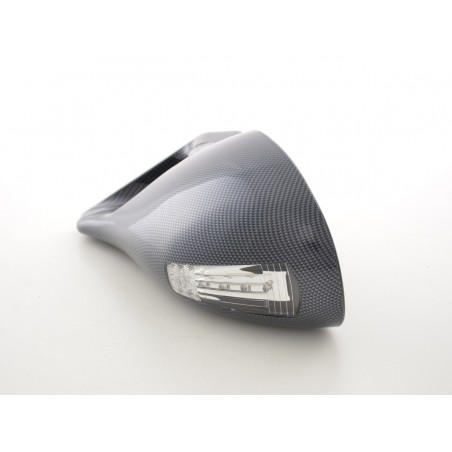Rétroviseurs extérieurs sport rétroviseurs N-Look 4 pôles réglables avec petit indicateur aspect carbone conduite à gauche Rétroviseurs extérieurs sport rétroviseurs N-Look 4 pôles réglables avec petit indicateur aspect carbone conduite à gauche