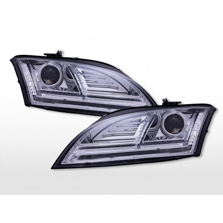 Phares diurnes avec feux diurnes à LED Audi TT (8J) 2010-2014 chrome