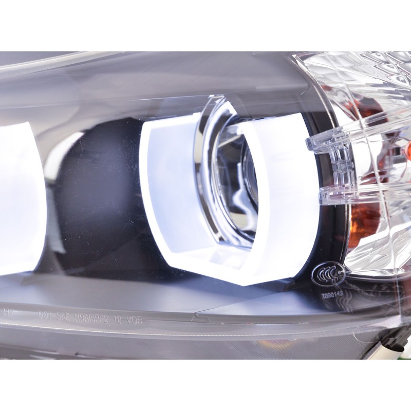 Phare avant Xenon Daylight LED DRL look BMW Série 3 E90 / E91 05-08 noir