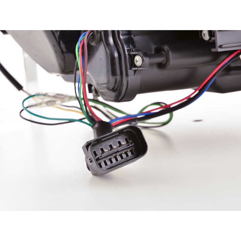 Phare avant Xenon Daylight LED DRL look BMW Série 3 E90 / E91 05-08 noir