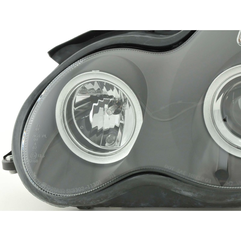 Phare design utilisé Mercedes Classe C (type W203) 00-07 noir