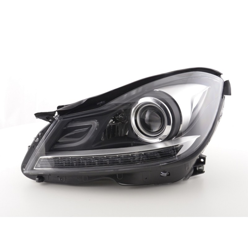 Phare Daylight LED DRL look Mercedes Classe C (204) 2011-2014 noir