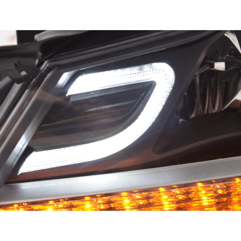 Phare Daylight LED DRL look Mercedes Classe C (204) 2011-2014 noir