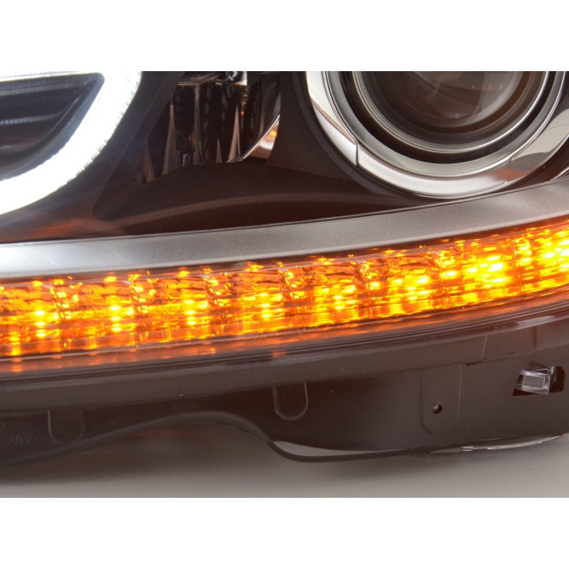 Phare Daylight LED DRL look Mercedes Classe C (204) 2011-2014 noir