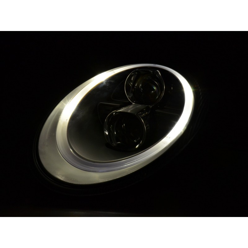 Phare avant Xenon Daylight LED DRL look Porsche 911 type 997 04-08 chrome