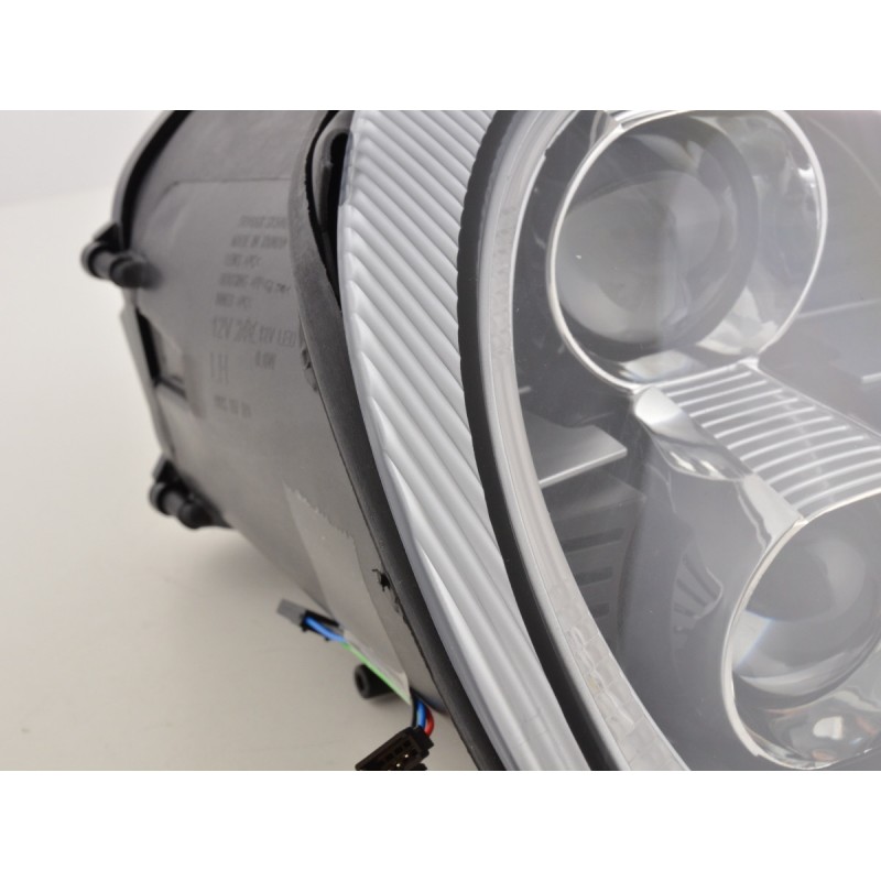 Phare avant Xenon Daylight LED DRL look Porsche 911 type 997 04-08 chrome