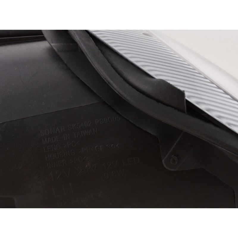 Phare avant Xenon Daylight LED DRL look Porsche 911 type 997 04-08 chrome