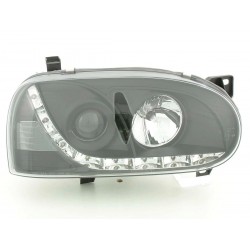 Phares Daylight d'occasion VW Golf 3 (type 1HXO, 1EXO) 91-97 noir