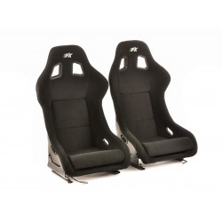 Sièges sport FK Sièges baquets complets pour voiture Set Düsseldorf tissu noir