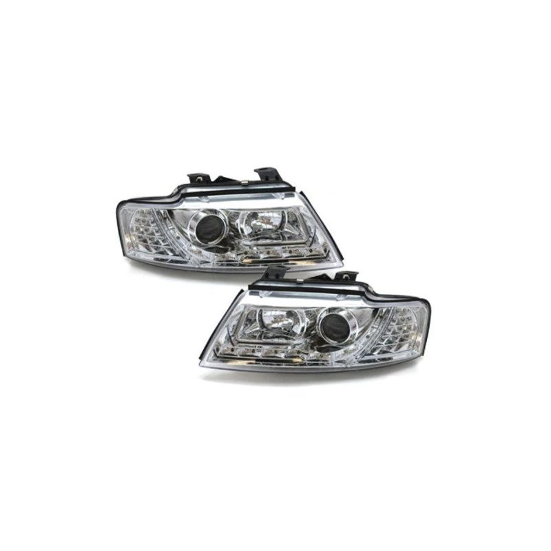  Phares AUDI A4 8HE 02-05 Led Drl chrome