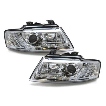  Phares AUDI A4 8HE 02-05 Led Drl chrome