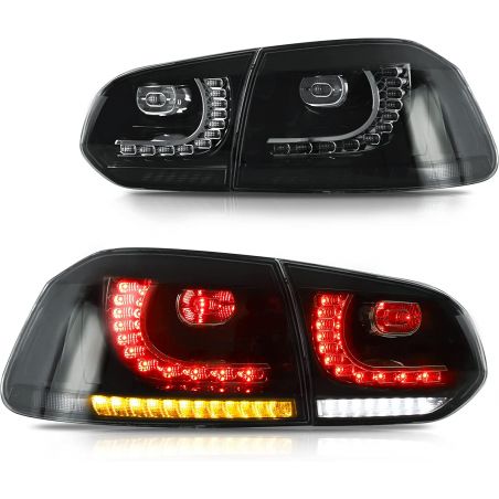 Feux Led noir à clignotants dynamique pour VW Golf 6