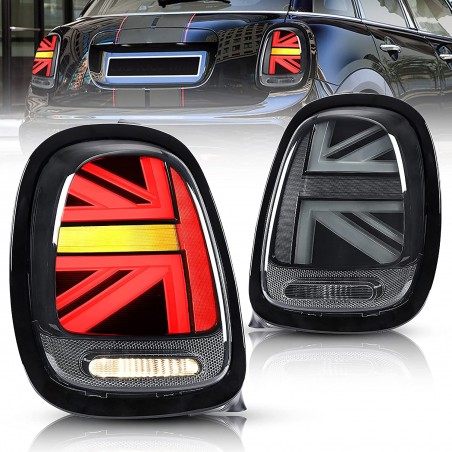 VLAND LED Phares compatibles pour Mini Cooper One JCW F55 F56 Hatch F57 convertible 2014-2020 Union Jack Feux Avant, DRL avec