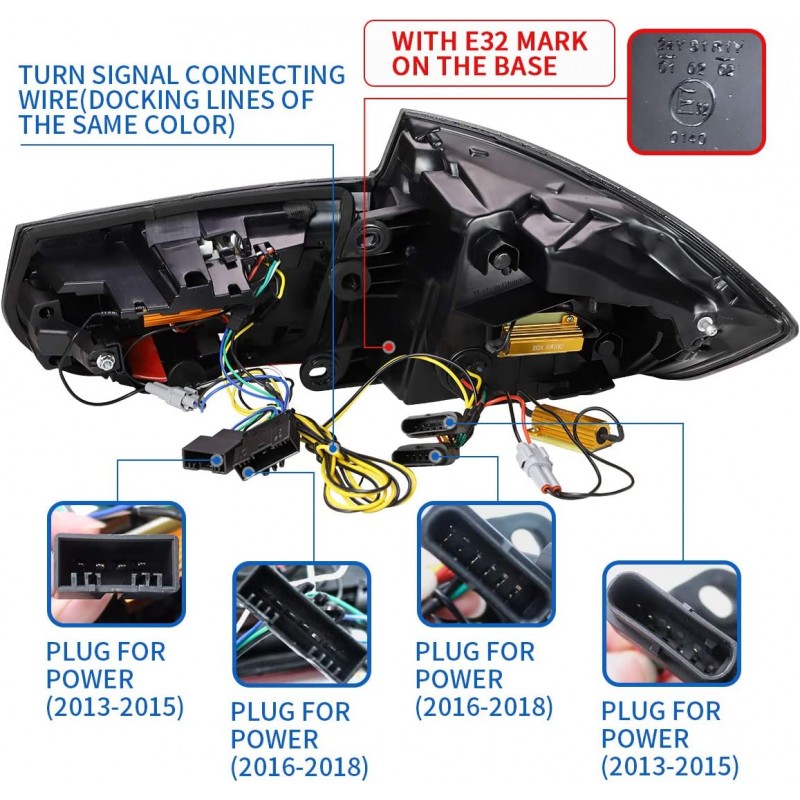 VLAND OLED Feux arrière Compatible pour BM-W F30 F35 F80 M3 Sedan 6th Gen 2012-2018 feu de queue,avec clignotants séquentiels
