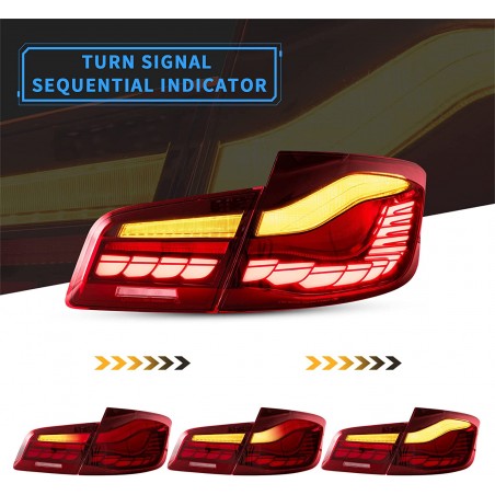 VLAND OLED Feux arrière Compatible pour B-M-W 5 Série F10 F18 M5 Seden/Saloon 2010-2016 (Ne convient pas aux F11 et F07) Feu
