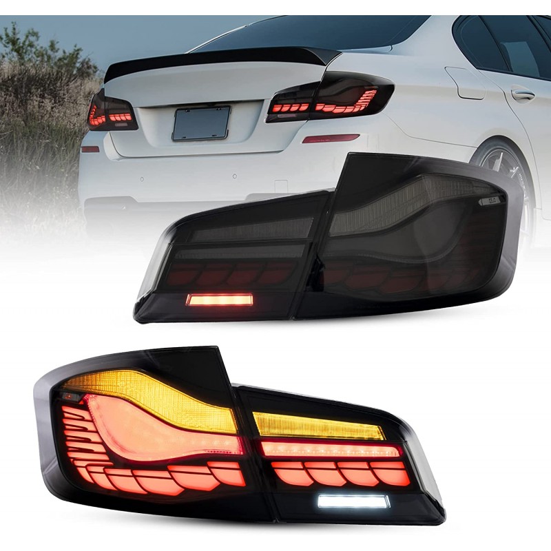 VLAND OLED Feux arrière Compatible pour B-M-W 5 Série F10 F18 M5 Seden/Saloon 2010-2016 (Ne convient pas aux F11 et F07) Feu