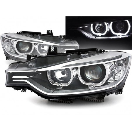 Projecteurs avec Angel Eyes LED pour BMW 3 SERIES F30 / F31 Projecteurs avec Angel Eyes LED pour BMW 3 SERIES F30 / F31