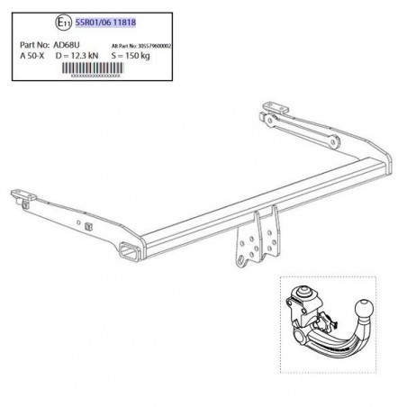 WESTFALIA Attelage de remorque A40V pour AUDI Q5 (FY)