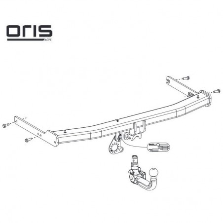 ORIS Attelage de remorque détachable pour VW TIGUAN 2