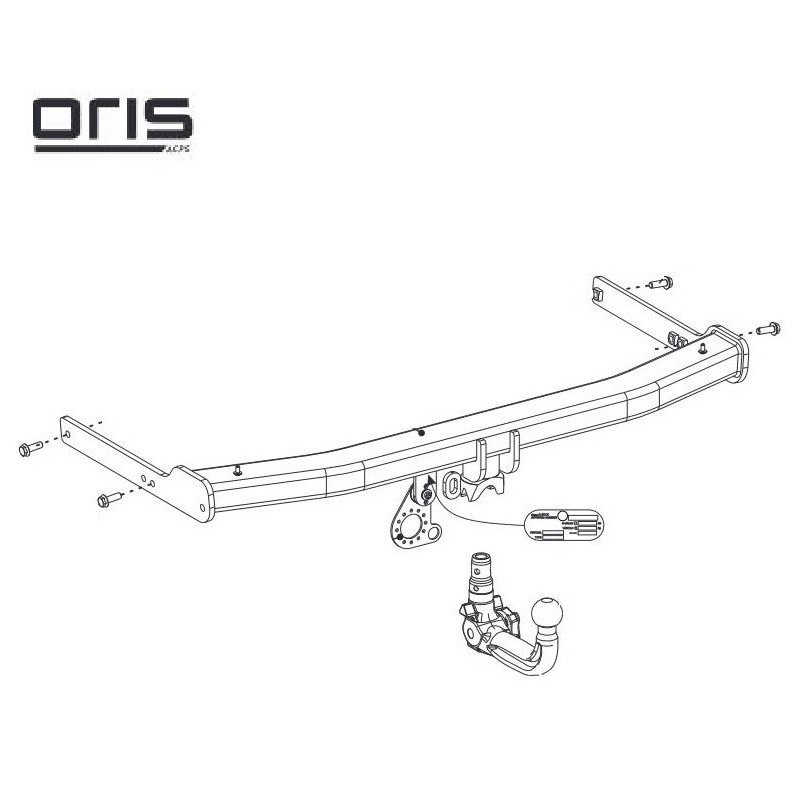 ORIS Attelage de remorque détachable pour SKODA KODIAQ