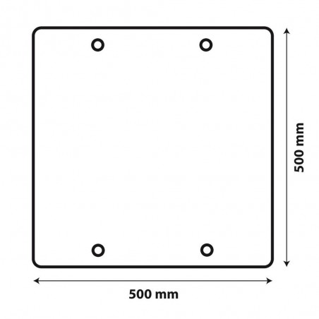 Panneau de signalisation dépassement du chargement (50 cm x 50 cm)