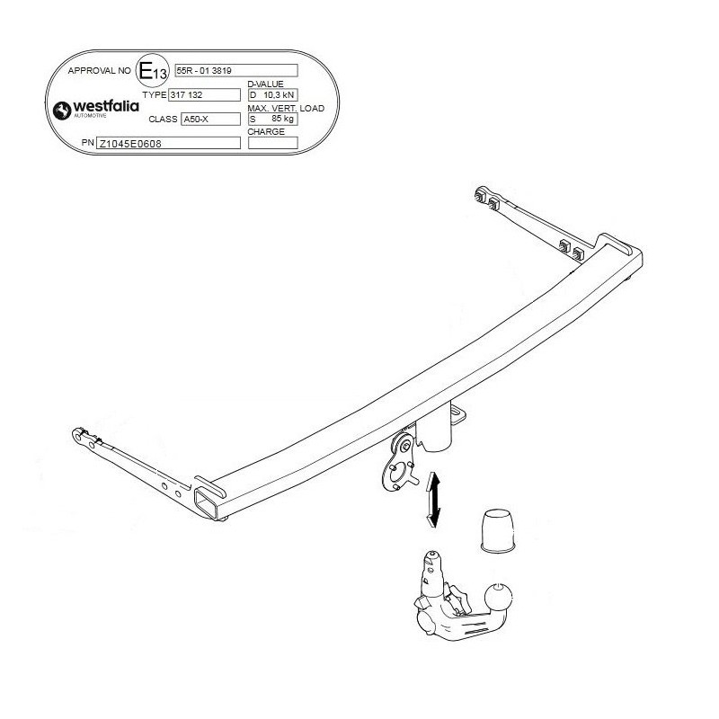 WESTFALIA Attelage de remorque A40V pour SEAT LEON 3 (3/5-PORTES) WESTFALIA Attelage de remorque A40V pour SEAT LEON 3 (3/5-PORTES)