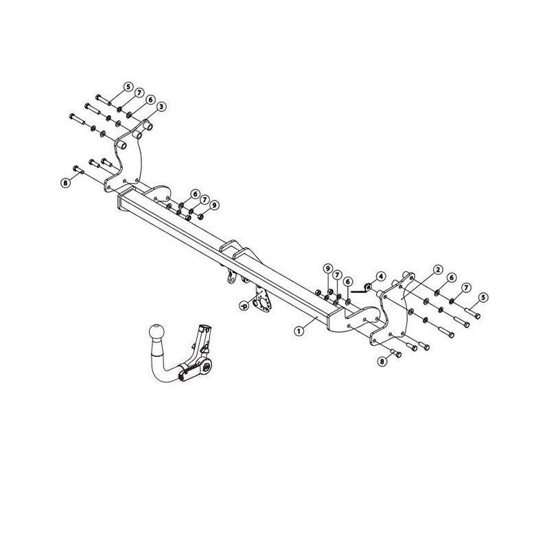 GDW Attelage de remorque détachable pour HYUNDAI IONIQ 5