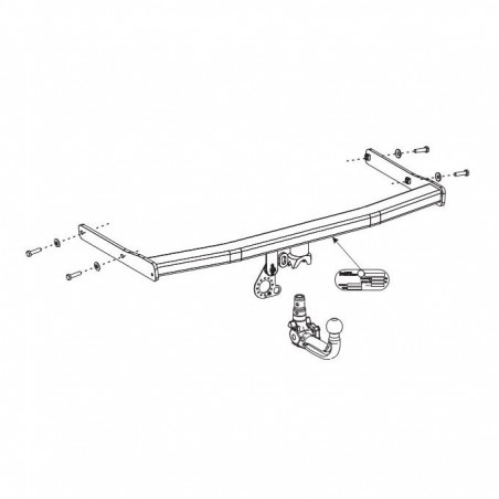 ORIS Attelage de remorque détachable pour VW TOURAN 3