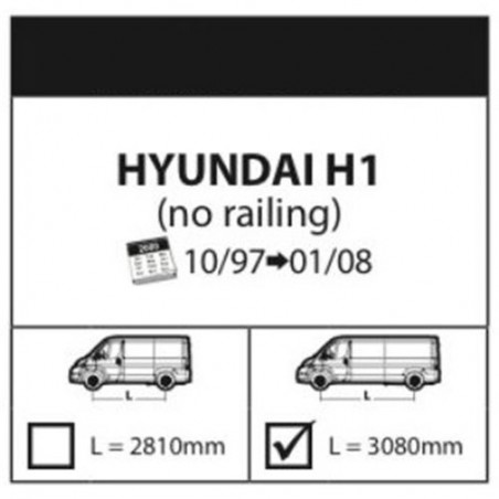 NORDRIVE KARGO Barres de Toit 3-Barres pour HYUNDAI H-1 (1. GEN.) NORDRIVE KARGO Barres de Toit 3-Barres pour HYUNDAI H-1 (1. GEN.)