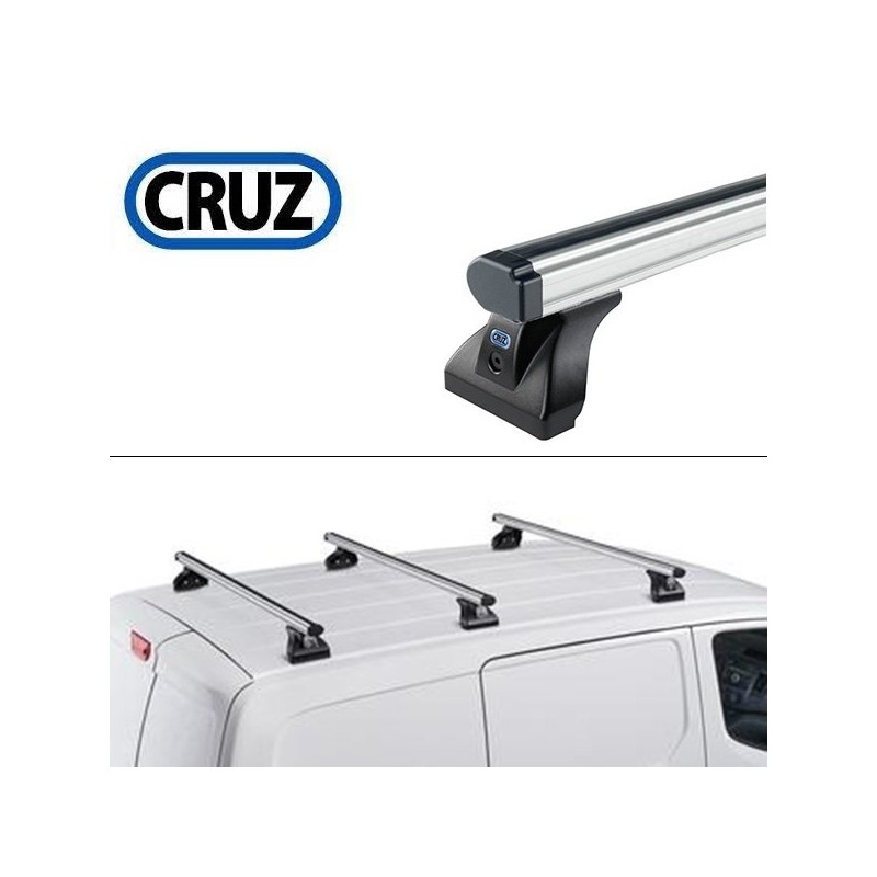 CRUZ ALU CARGO Barres de toit 3-Barres pour RENAULT TRAFIC 3