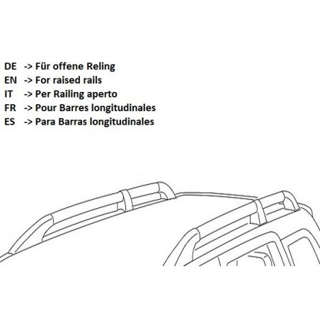 NORDRIVE HELIO R ALU Barres de toit pour VW CADDY 5 NORDRIVE HELIO R ALU Barres de toit pour VW CADDY 5