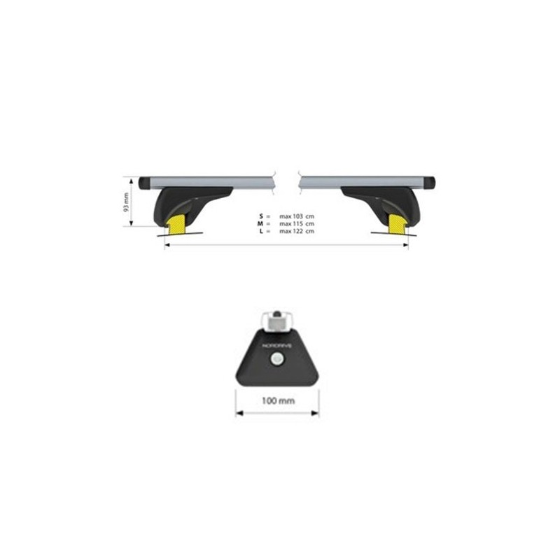 NORDRIVE NOWA ALU Barres de toit pour PEUGEOT 508 SW