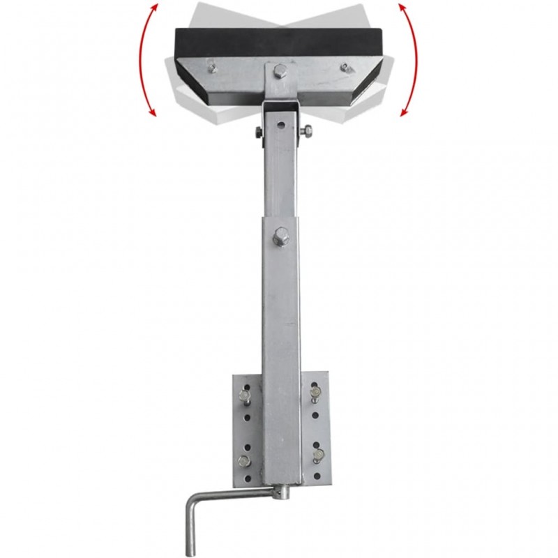 Set de 2 supports à barre inclinable 63 - 88 cm pour remorque à bateau