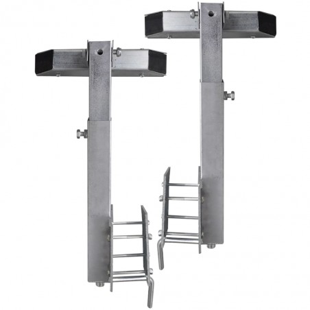 Set de 2 supports à barre inclinable 63 - 88 cm pour remorque à bateau