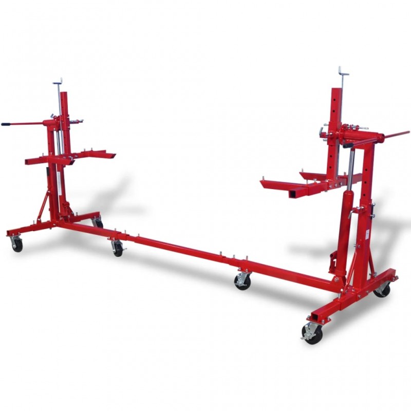 vidaXL Support de levage auto Rouge