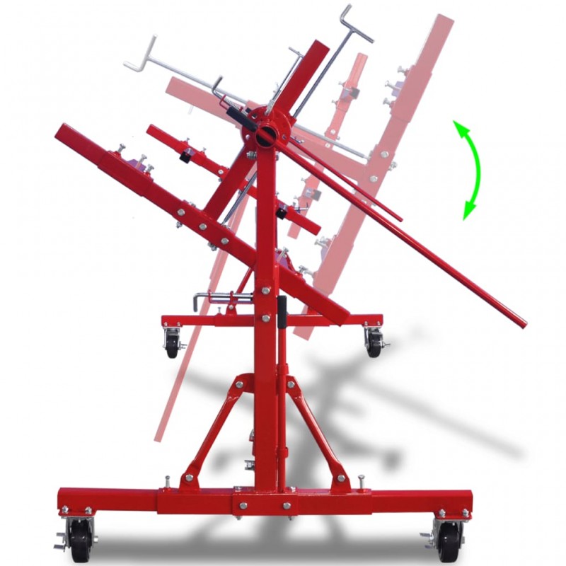 vidaXL Support de levage auto Rouge