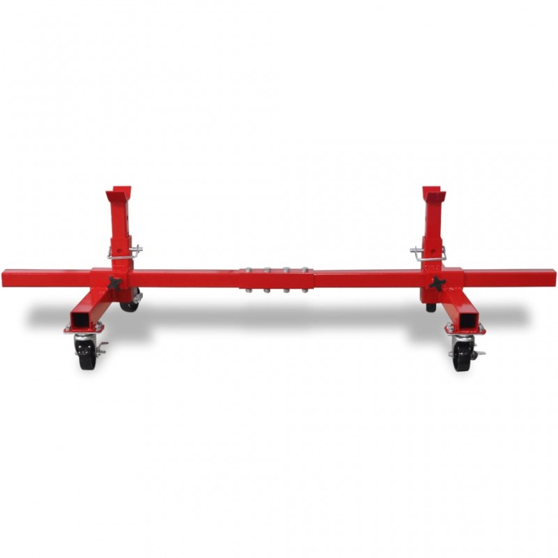 vidaXL Support d'essieu mobile Rouge