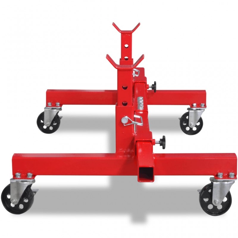 vidaXL Support d'essieu mobile Rouge