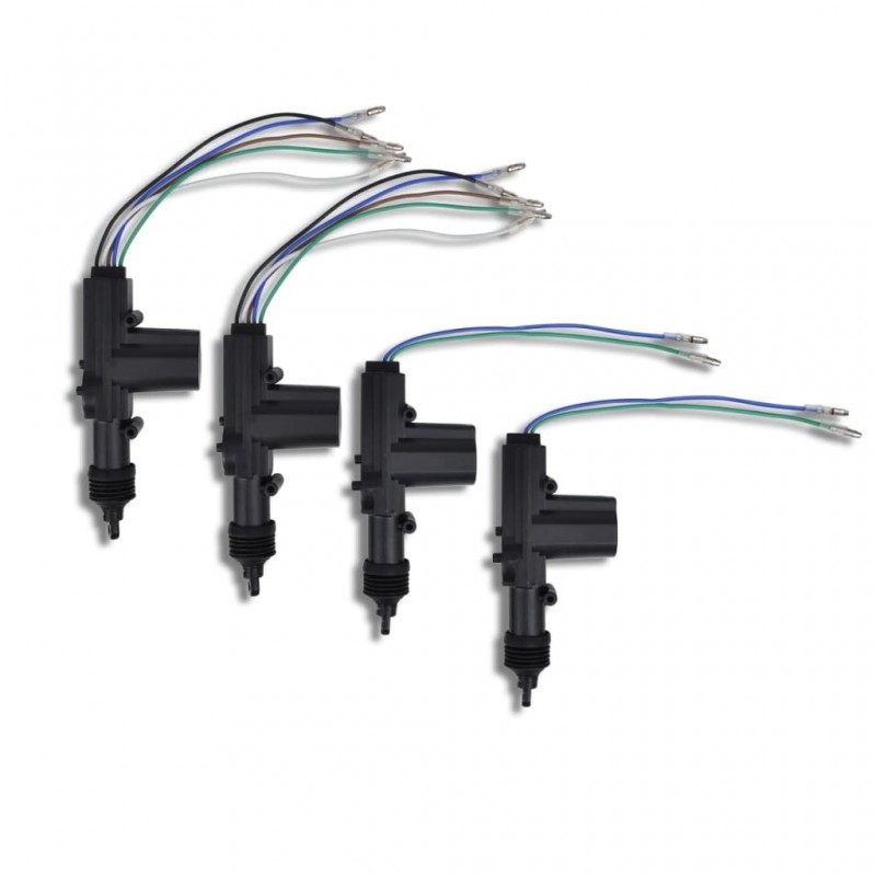 vidaXL Verrouillage central de portière auto 2 clés et 4 moteurs 12 V