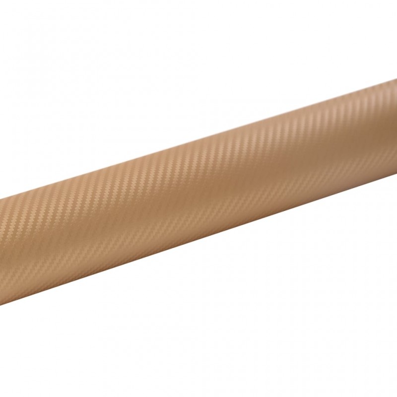 vidaXL Film mat 3D de voiture Doré 500x152 cm