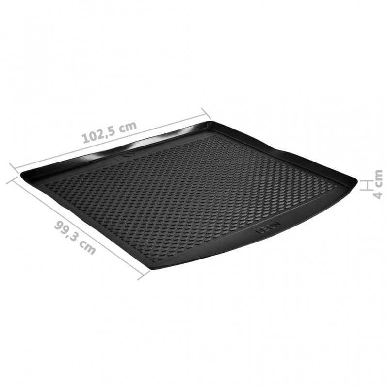 vidaXL Tapis de coffre de voiture Seat Leon Combi (2013-) Caoutchouc