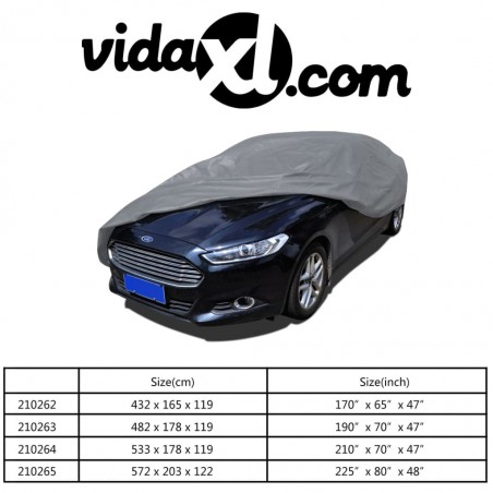 vidaXL Housse de voiture Tissu non-tissée Taille L