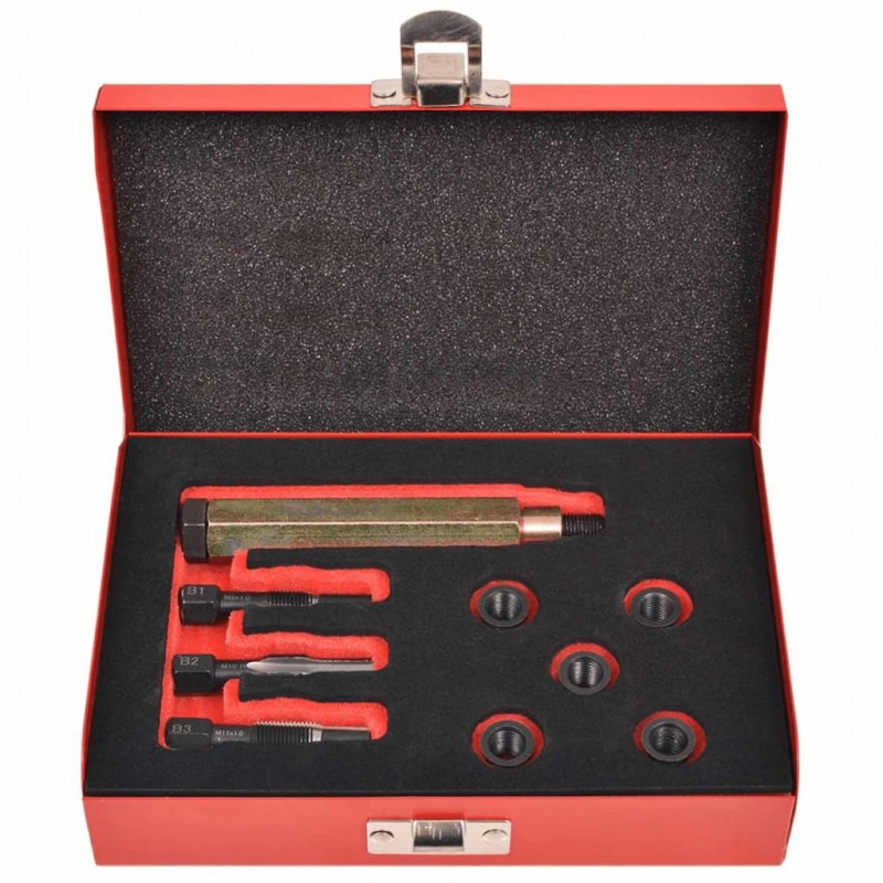 vidaXL Kit réparation filetage bougie de préchauffage 9 pcs M9x1,0 mm