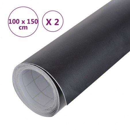 vidaXL Films de voiture 2 pcs Noir mat 100x150 cm