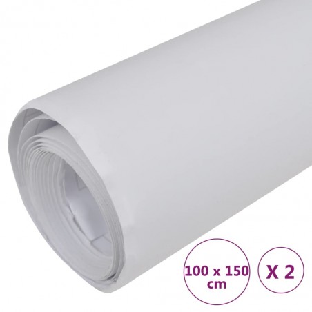 vidaXL Films de voiture 2 pcs Blanc mat 100x150 cm